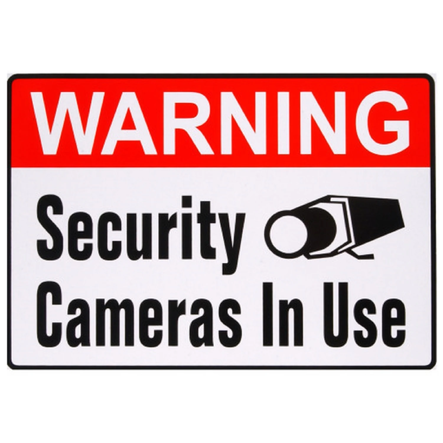 Security Cameras in Use Sign, Adhesive, 4 x 6-In.