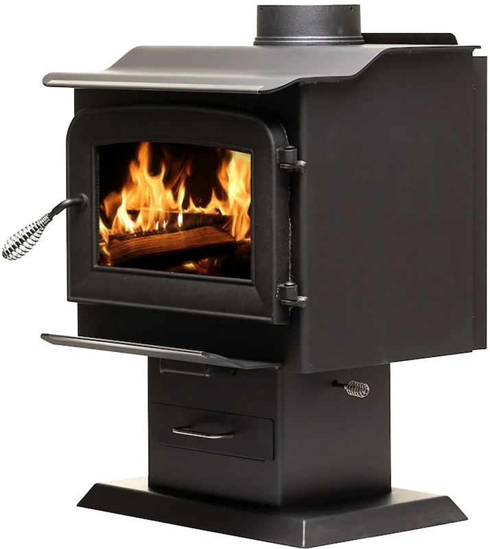 Wood Pedestal Stove, EPA Certified, 1,200 Sq. Ft. Coverage
