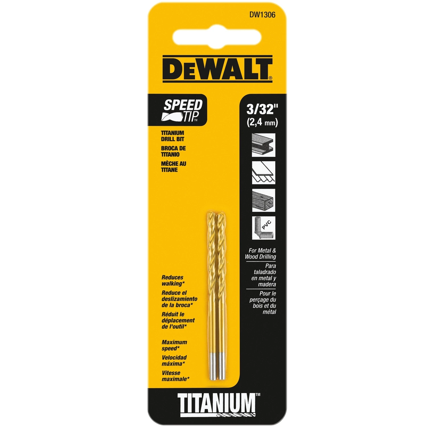 Titanium Drill Bit, 3/32 In.