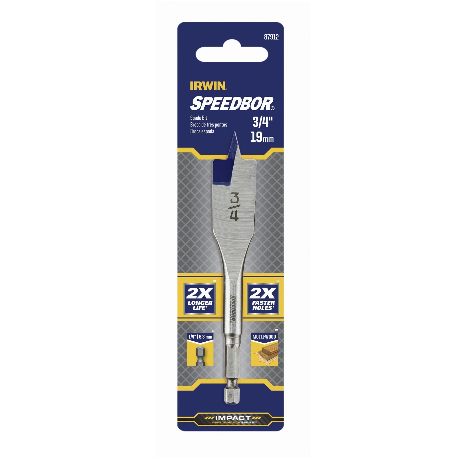 Speedbor Wood Boring Spade Drill Bit, 3/4 x 4 In.