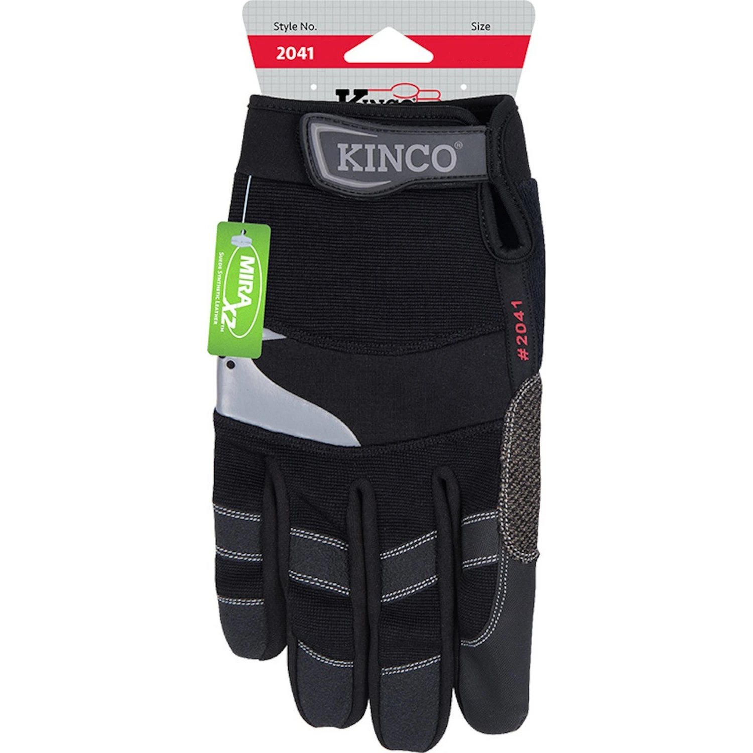 Kincopro General Purpose Synthetic Gloves, Black/Gray, Men's M