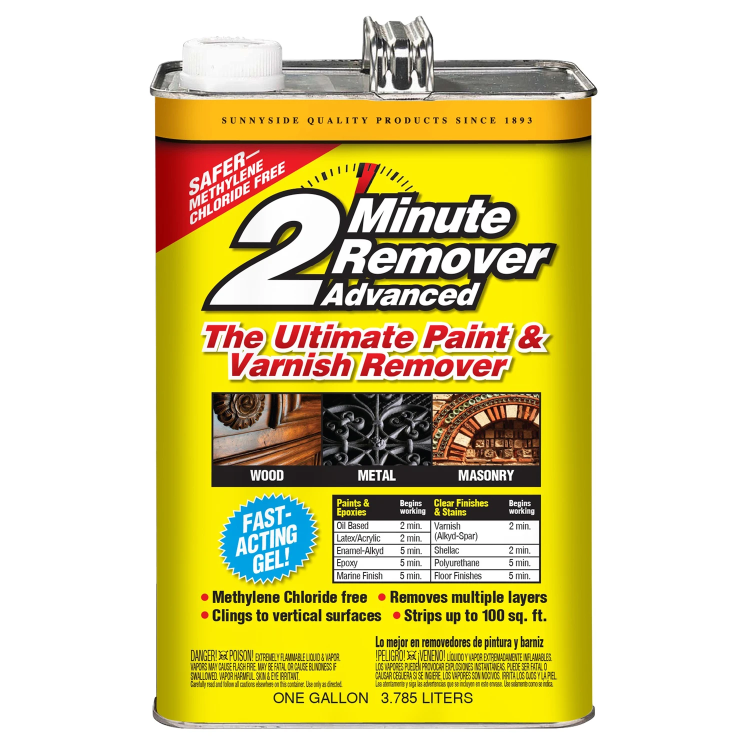 2 Minute Advanced Paint & Varnish Stripper Gel, 1 Gallon