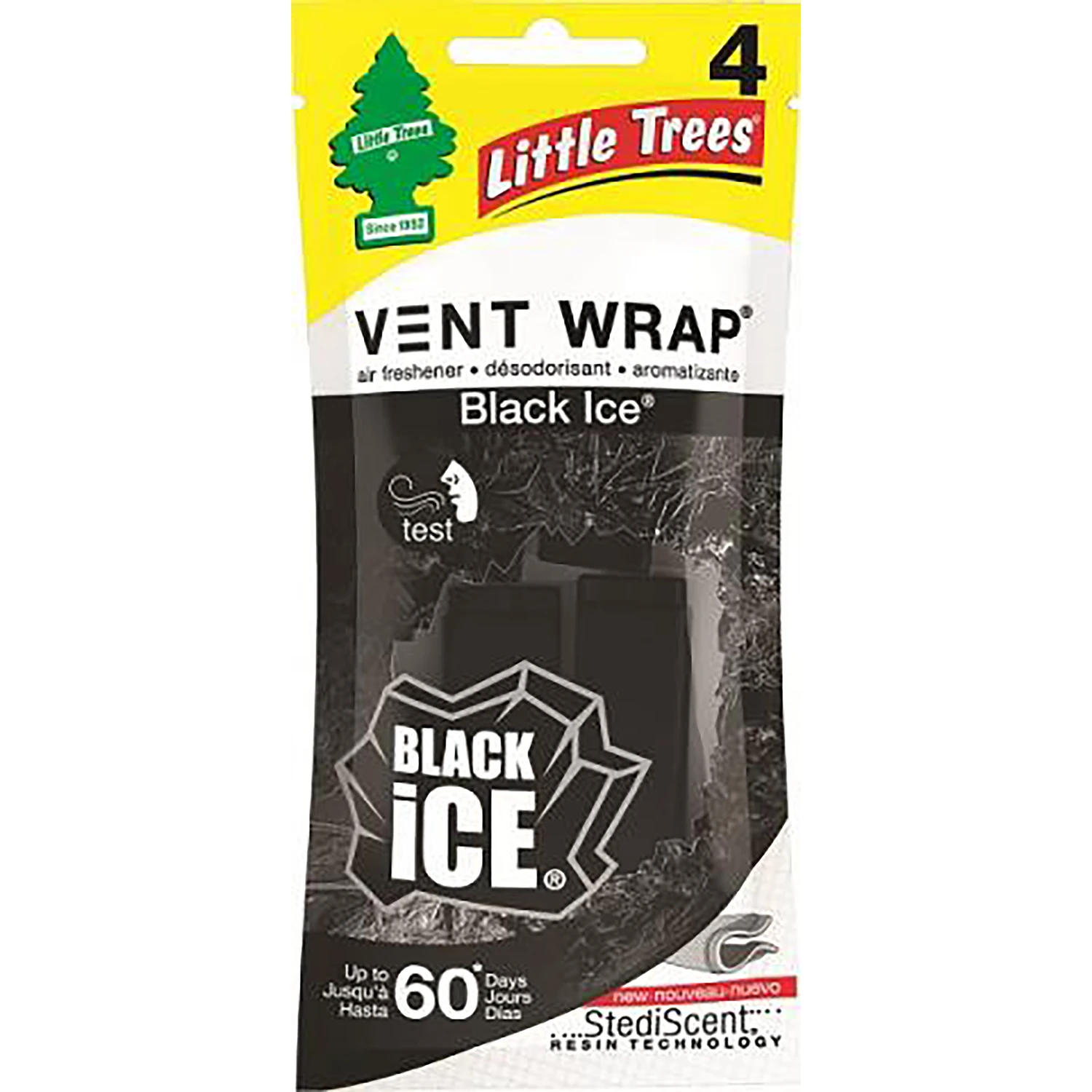 Black Ice Vent Wrap Car Air Freshener, 4-Pk.