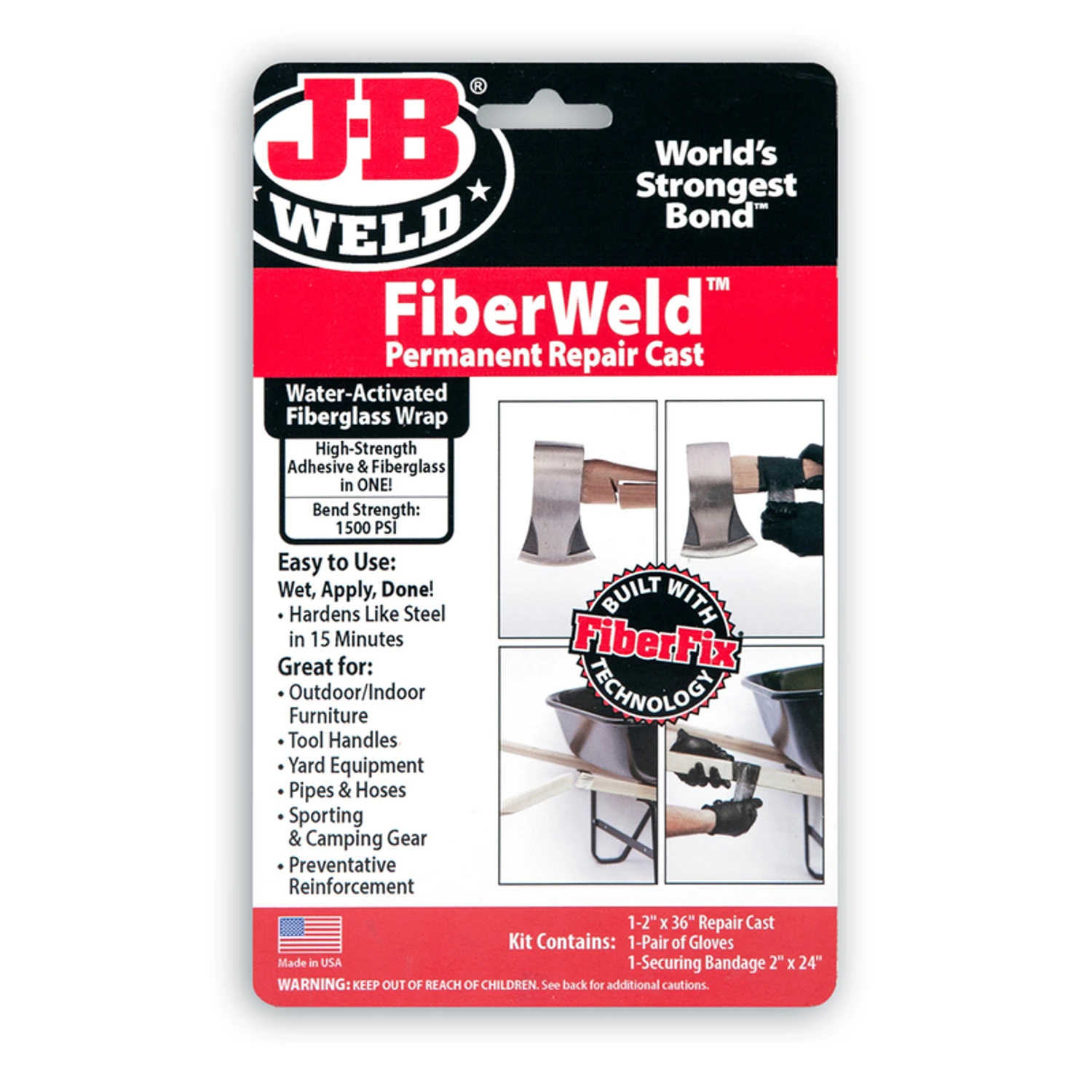 FiberWeld Permanent Repair Cast Kit with FiberFix, 2 In. Wrap