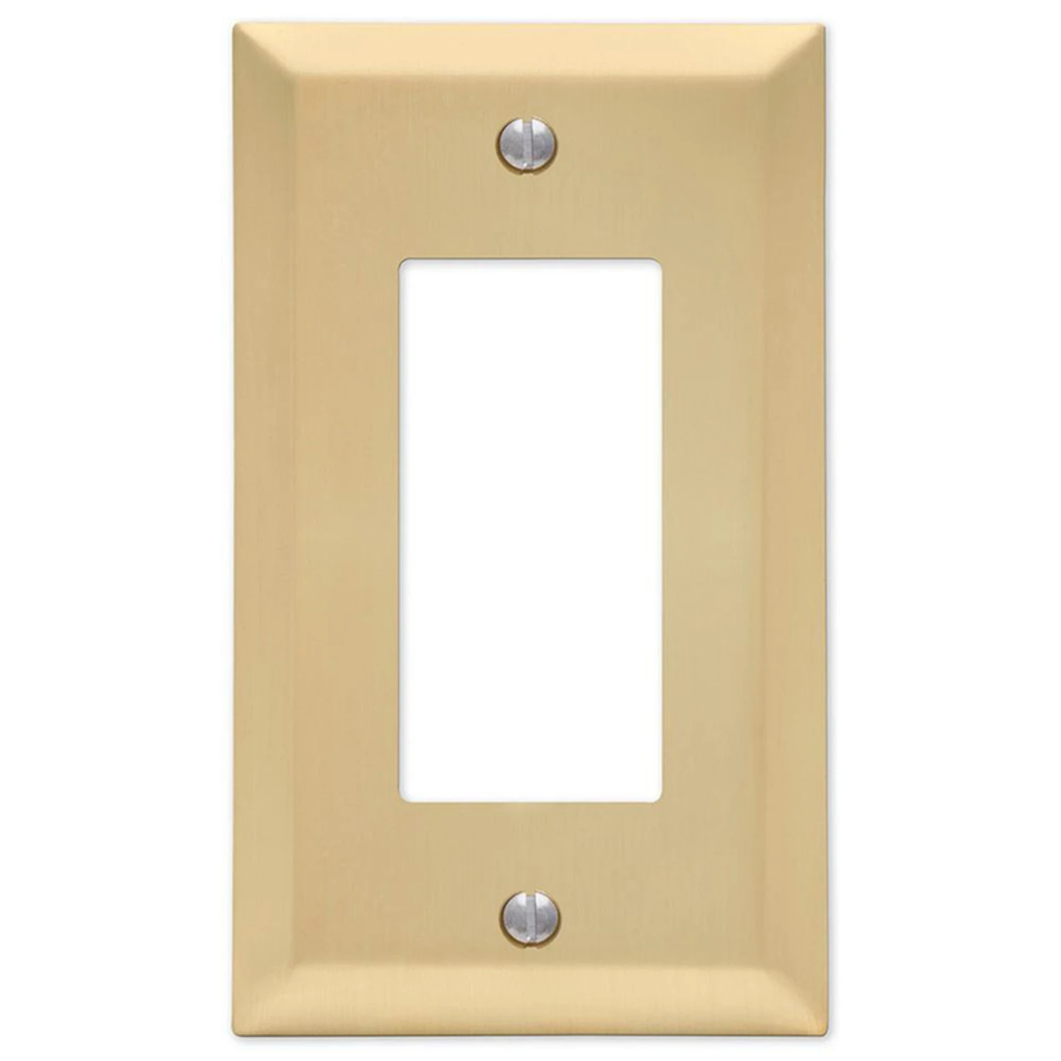 Century Wall Plate, Satin Brass, Steel, 1 Rocker