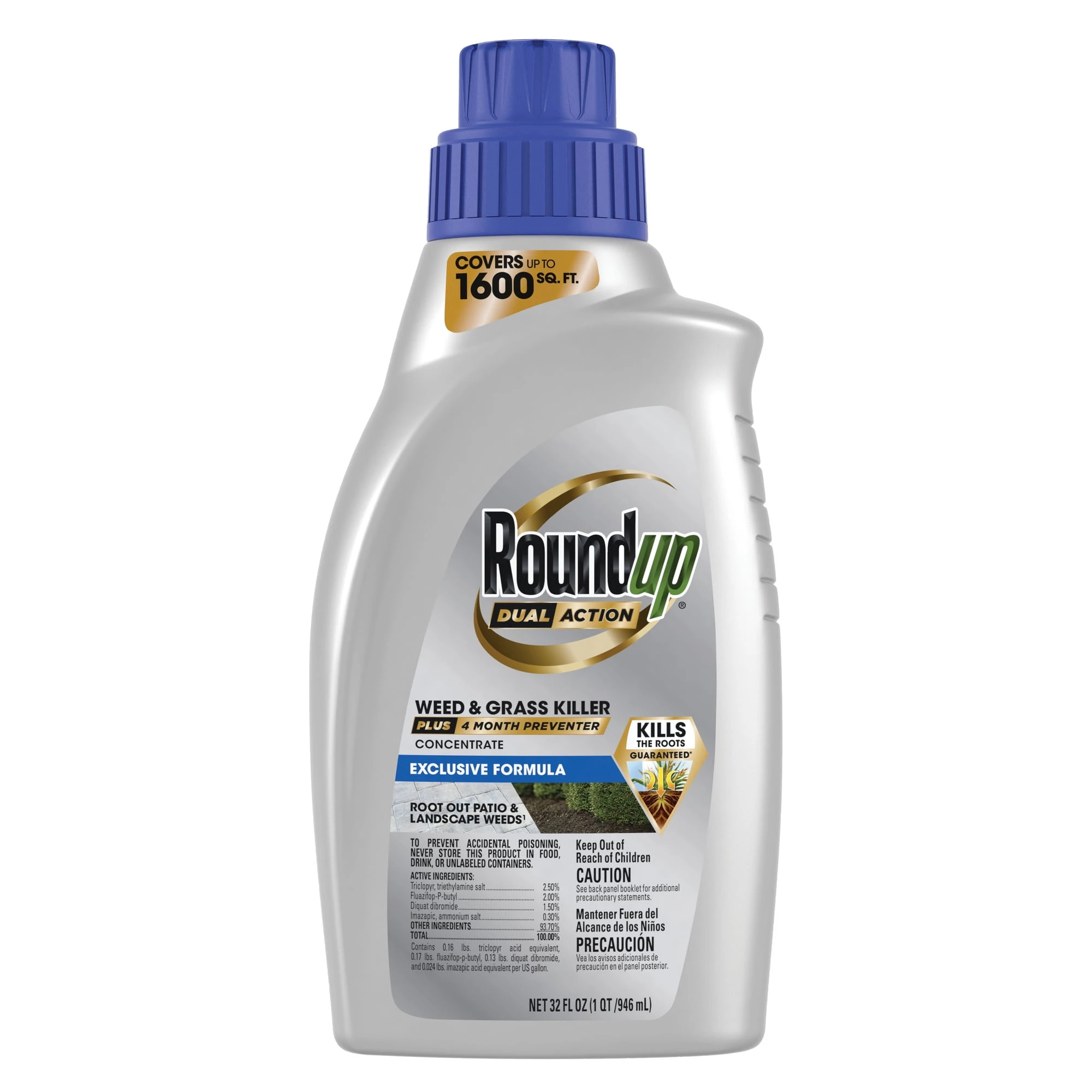 Dual Action Weed & Grass Killer + 4 Month Preventer, 32 oz. Concentrate