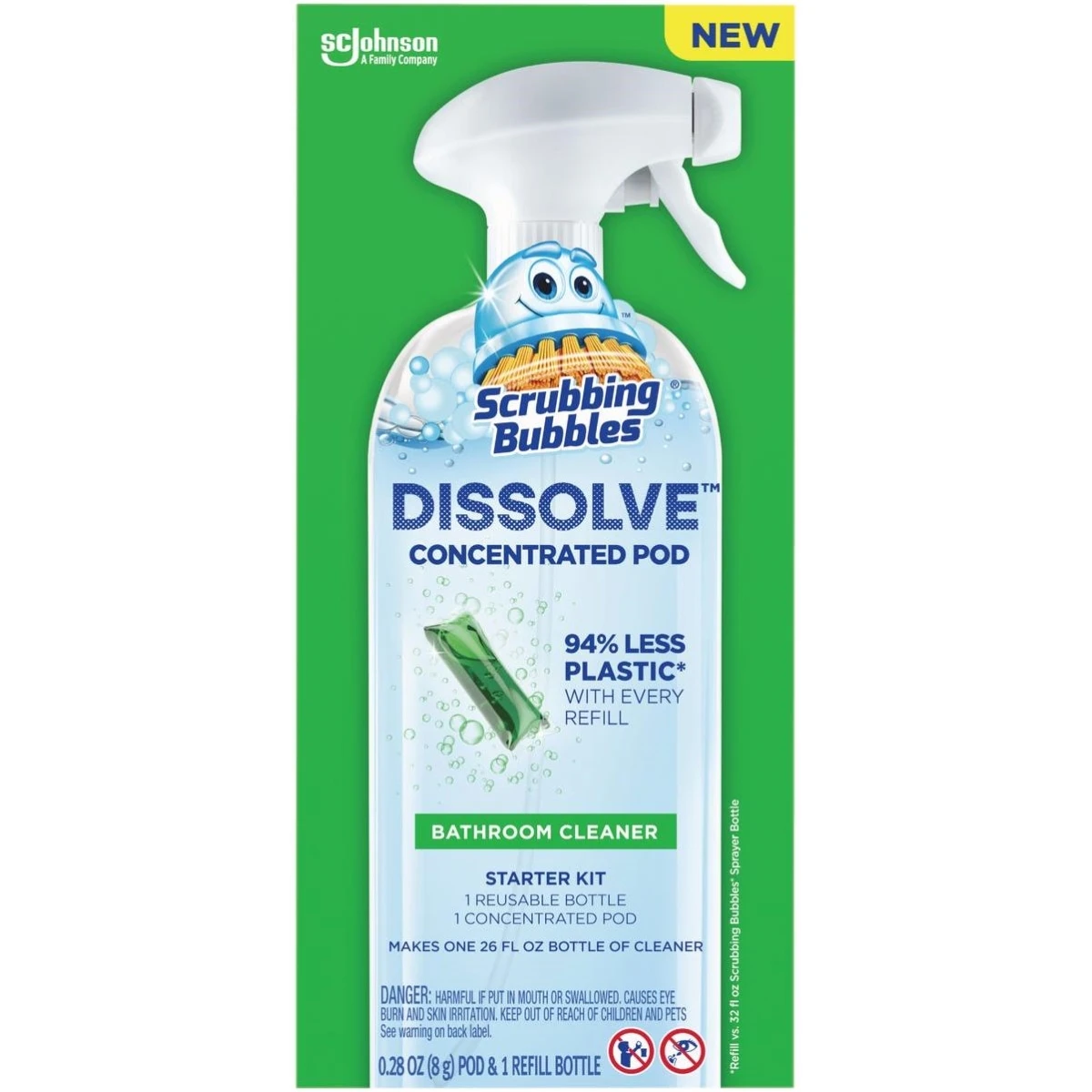 Dissolve Concentrated Pod Bathroom Cleaner Starter Kit, Bottle + Pod
