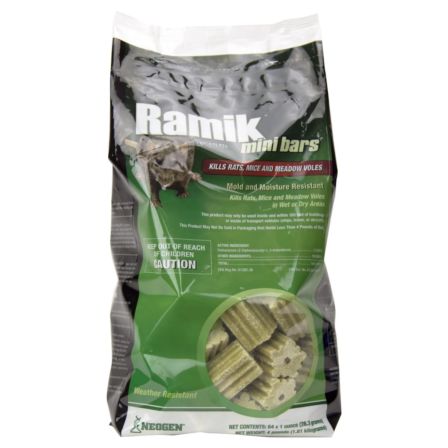 Rat Poison Mini Bars, 1/2-In., 4-Lbs.