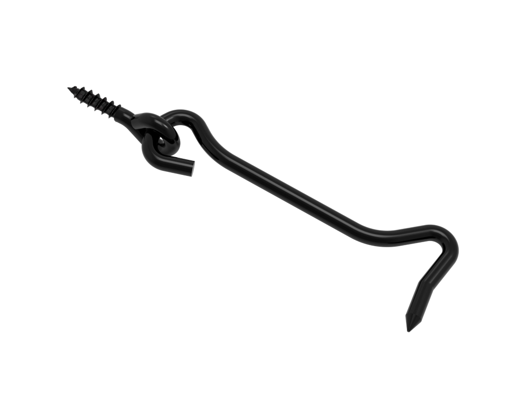 Hook & Eye Gate Latch, Black