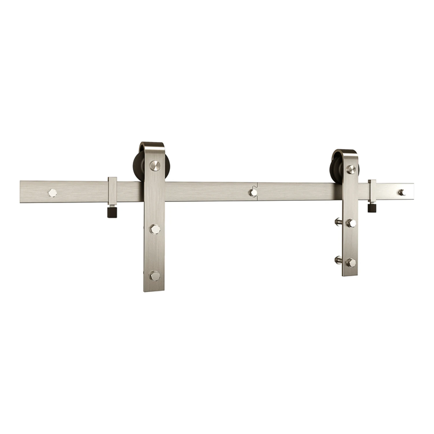 Interior Sliding Door Hardware Kit, 2-Pc. Track, Satin Nickel
