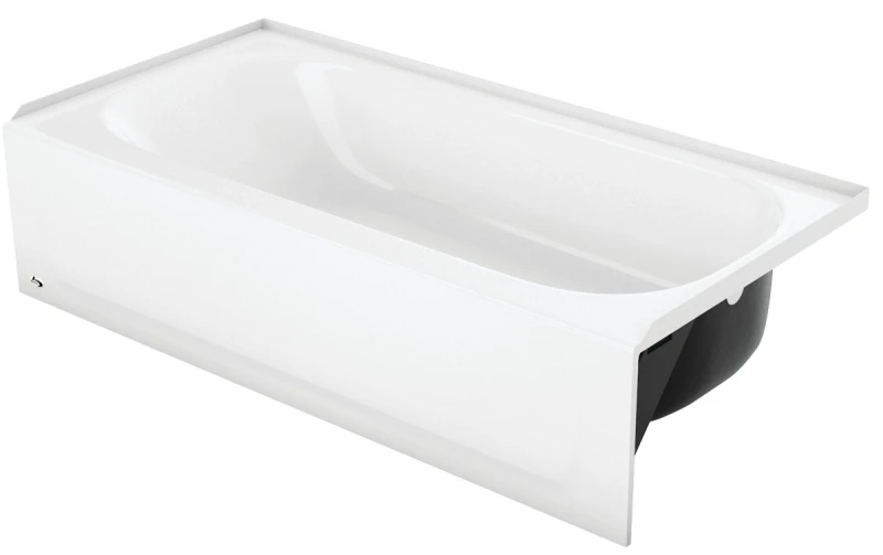 Right Hand Bathtub, White, 5 Ft.