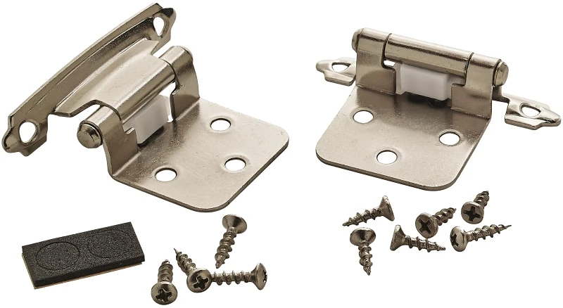 Cabinet Hinge, Self-Closing, Polished Chrome, Variable Overlay, 2-Pk.