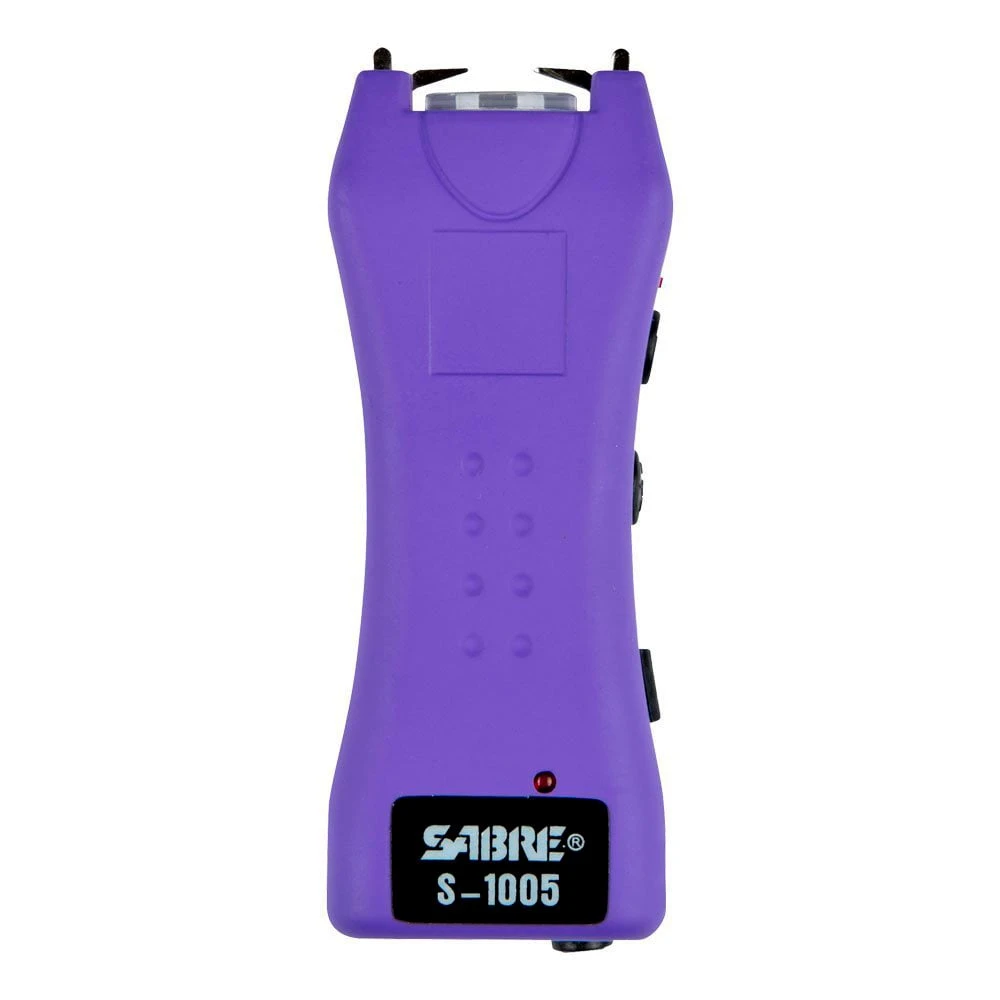 Mini Stun Gun & Flashlight, Holster, Purple