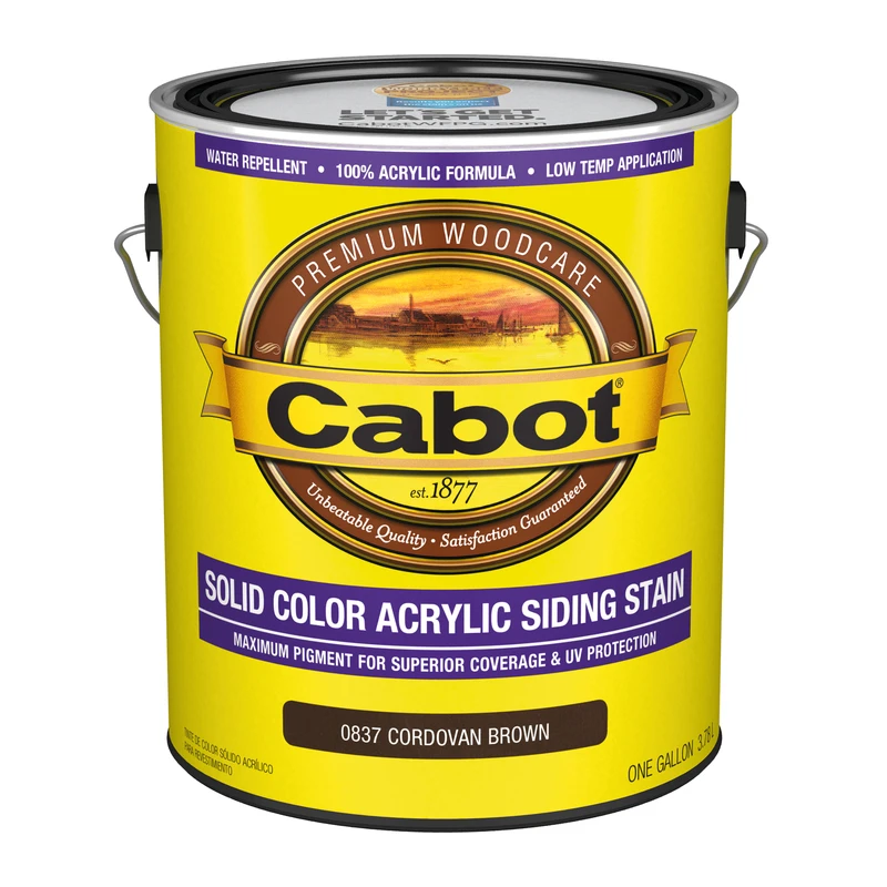 Solid Color Acrylic Siding Stain, Cordovan Brown, Gallon