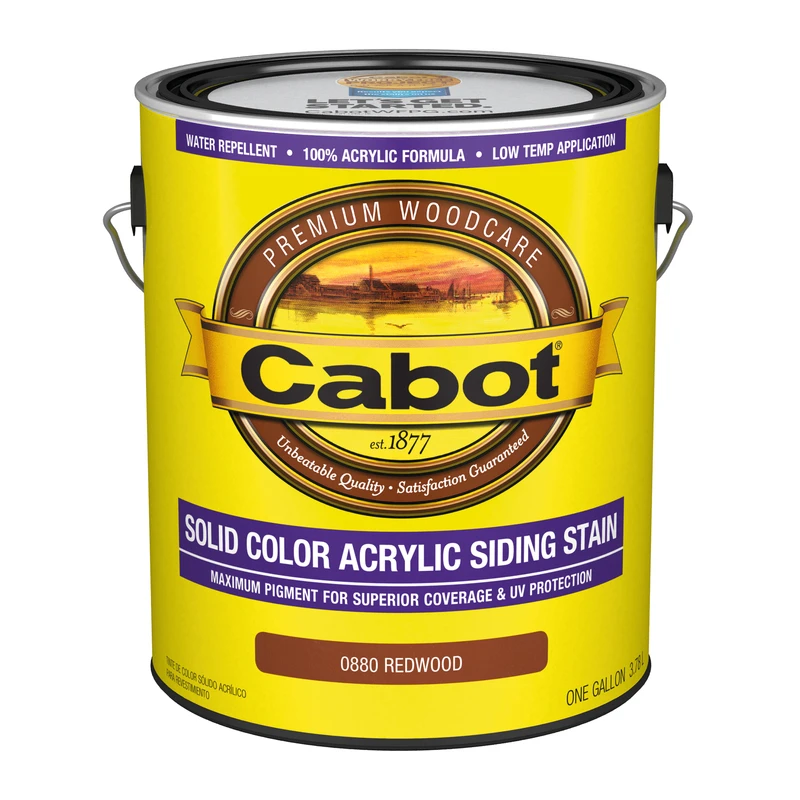 Solid Color Acrylic Siding Stain, Redwood, Gallon