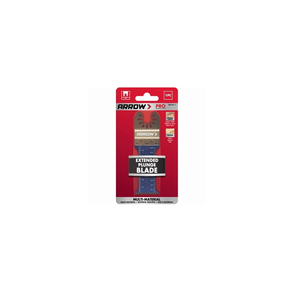 Extended Plunge Thick Wood Oscillating Tool Blade, 1-1/4-In.
