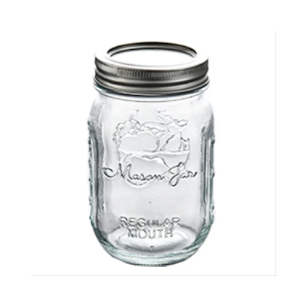 Canning Jars, Glass, Regular Mouth, Pint, 12-Pk.