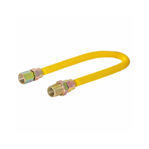 Gas Connector, Epoxy Coated, Thermal Excess Flow Valve, 3/8 In. OD x 12 In.