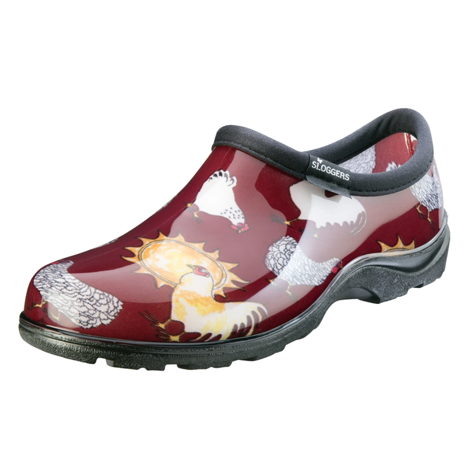 Women's Waterproof Garden Shoe, Chicken Barn Red, Size 9