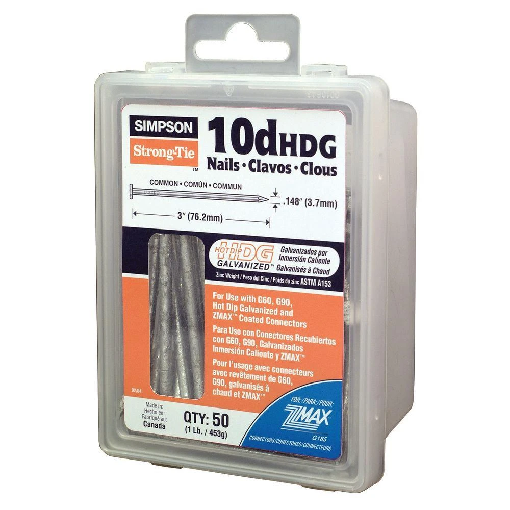10D HDG Nails, 50-Ct.