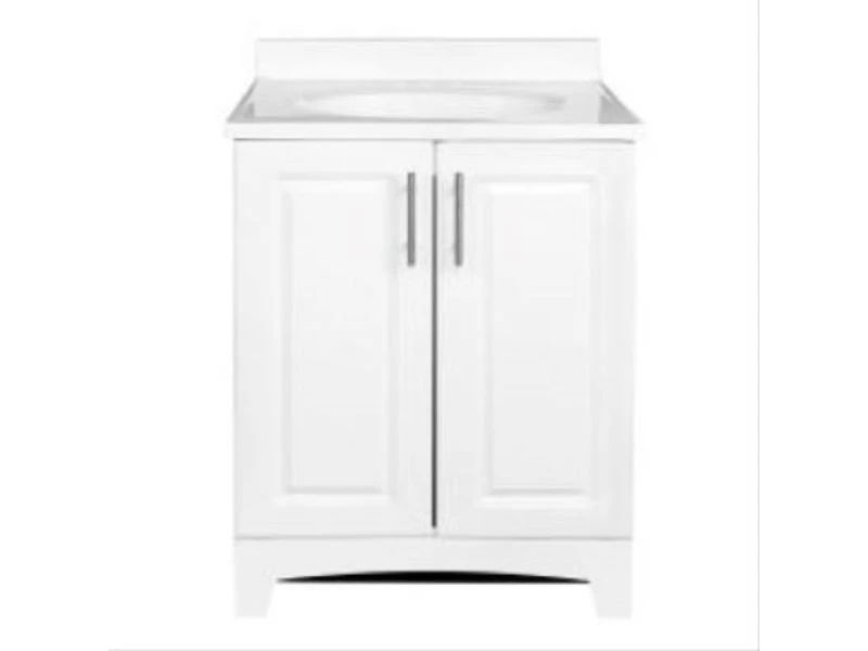 Whitter Vanity Combo, White Finish, White Cultured Marble Top, 24 In. Wide