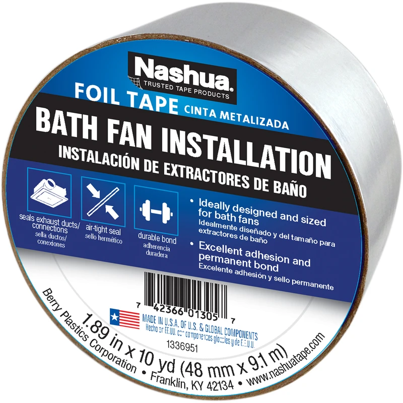 Bath Fan Installation Foil Tape, 1.89 In. x 10 Yd.
