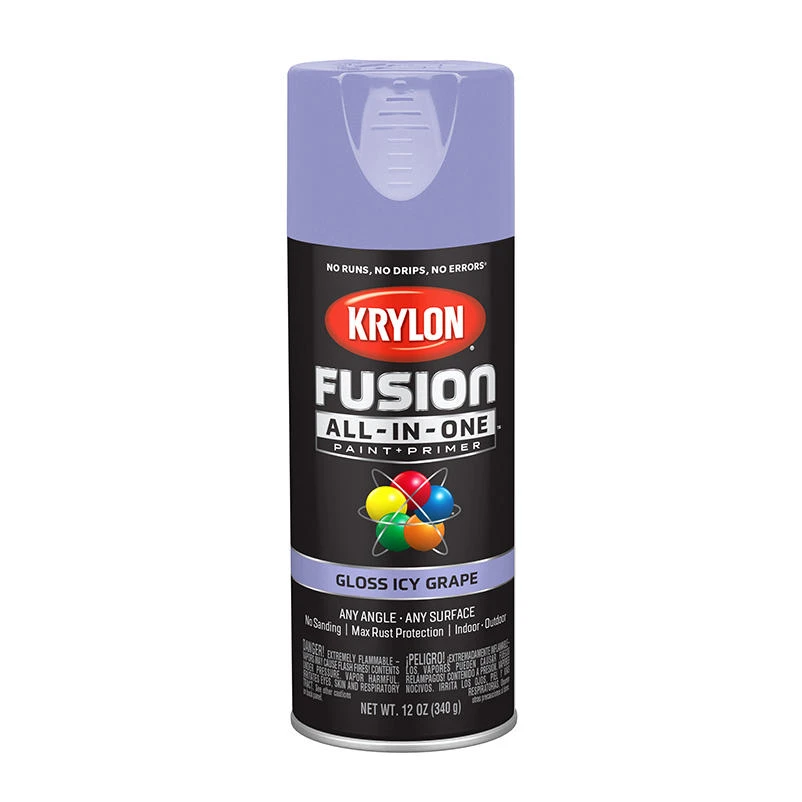 Fusion All-In-One Spray Paint + Primer, Gloss Icy Grape, 12-oz.