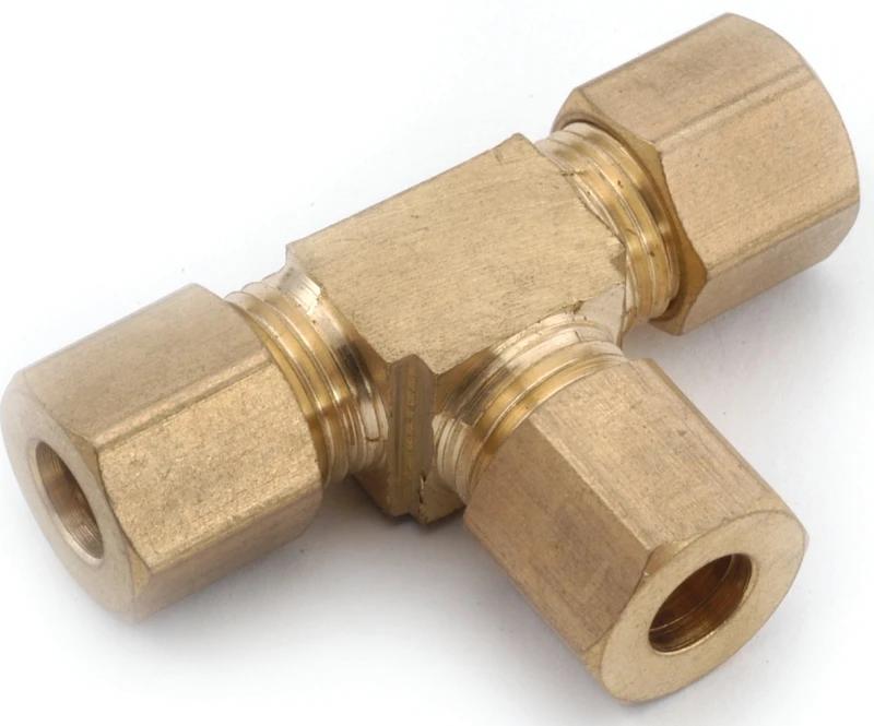 Compression Tee, Lead Free Brass, 5/16 In.