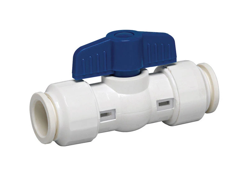 Push Fit Ball Valve, PVC, 1/2 In.