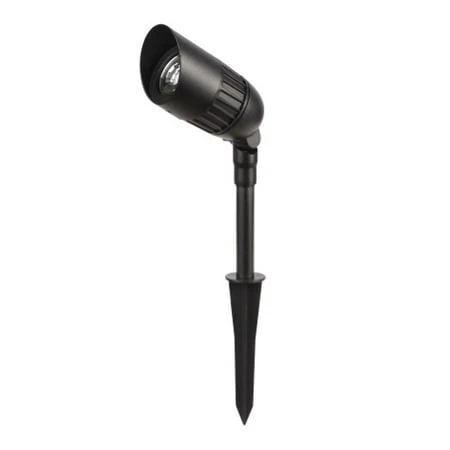 Solar LED Spotlight, Black Metal/Plastic, Bright 250 Lumens