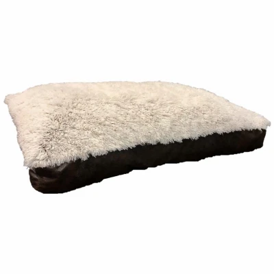 Gusset Pet Bed, Removable Taupe Cover, 27x36-in.