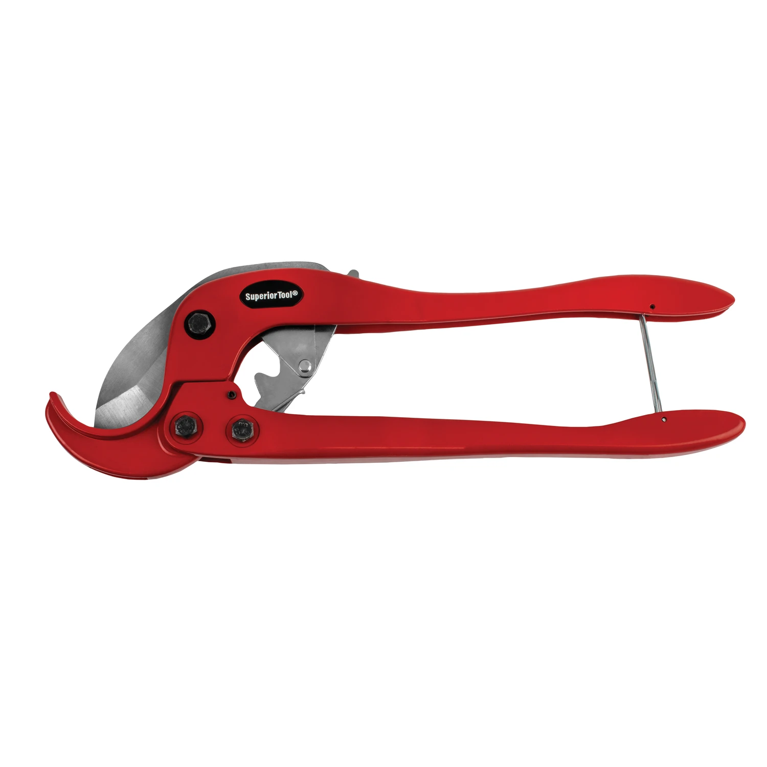Ratcheting PVC Pipe Cutter, Cuts 2 In. Diam.