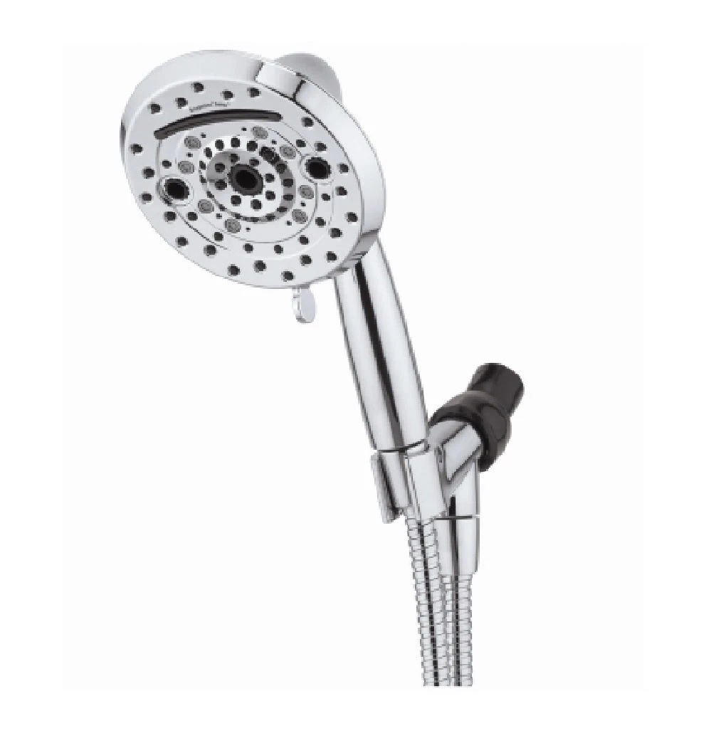 Amp WaterSense 10-Spray Handheld Shower Head, 1.8 GPM, Chrome, 5 In.