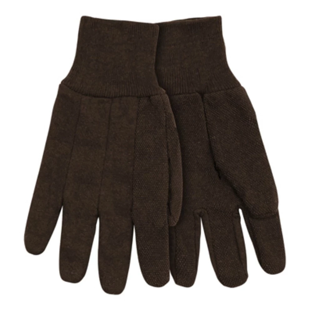 Dot Jersey Gloves, Brown, Men's XL