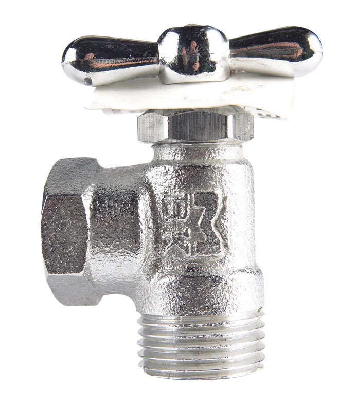 Washing Machine Valve, Brass, Tee Handle, 1/2 In.