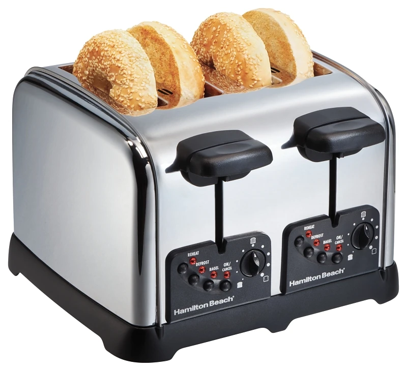 4-Slice Bagel Toaster, Sure-Toast Technology, Chrome