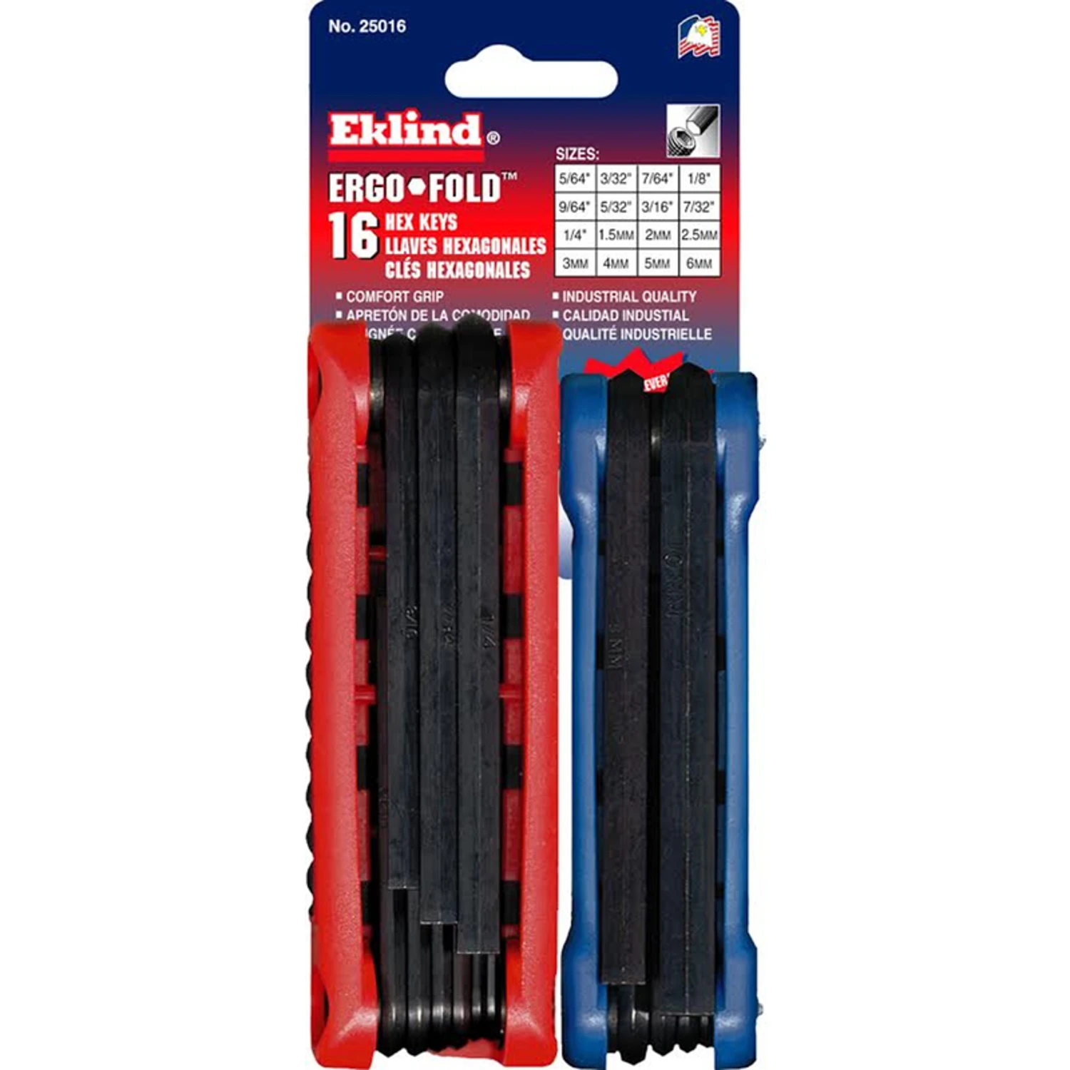 16-Pc. Ergo-Fold Hex Key Allen Wrenches, Inch & MM Sets