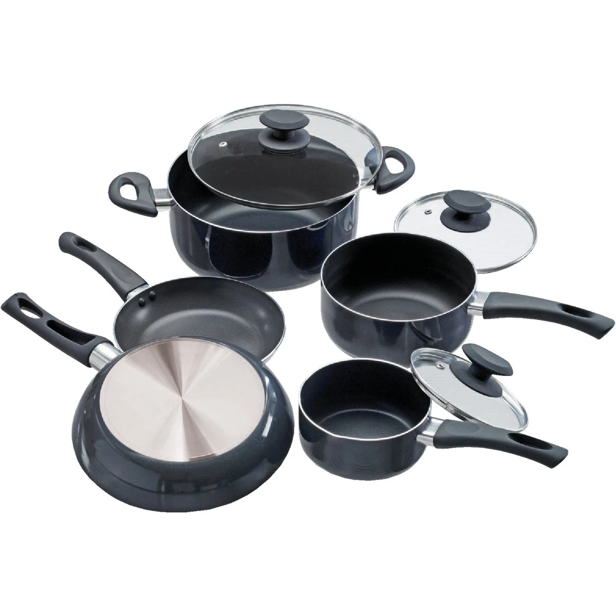 Elements 8-Pc. Cookware Set, Non-Stick, Gray