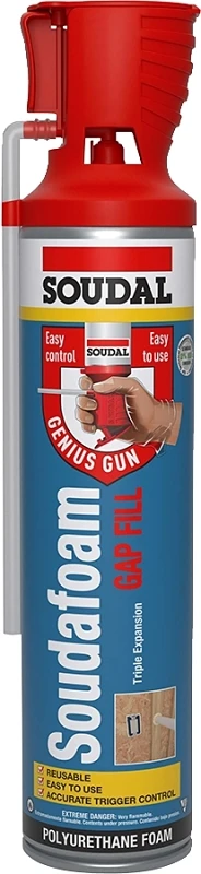 SoudaFoam Gap Fill Foam, High Expansion, 20 oz. Genius Gun