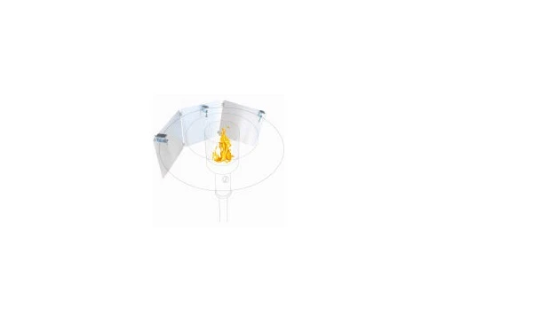 Aluminum Directional Reflector for Patio Heater, Trifold 33 x 9.5 In