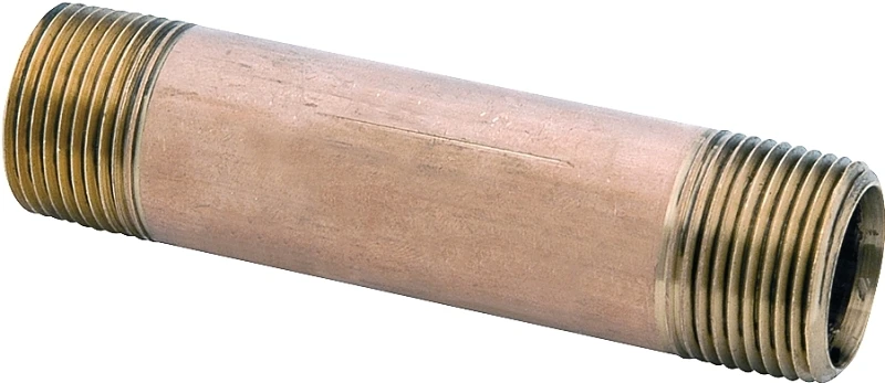 1/4 x 4-1/2 In. Red Brass Nipple