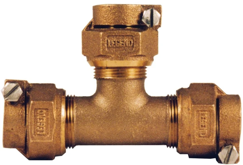 Water Service Tee CTS PAK x PAK, 1 In.
