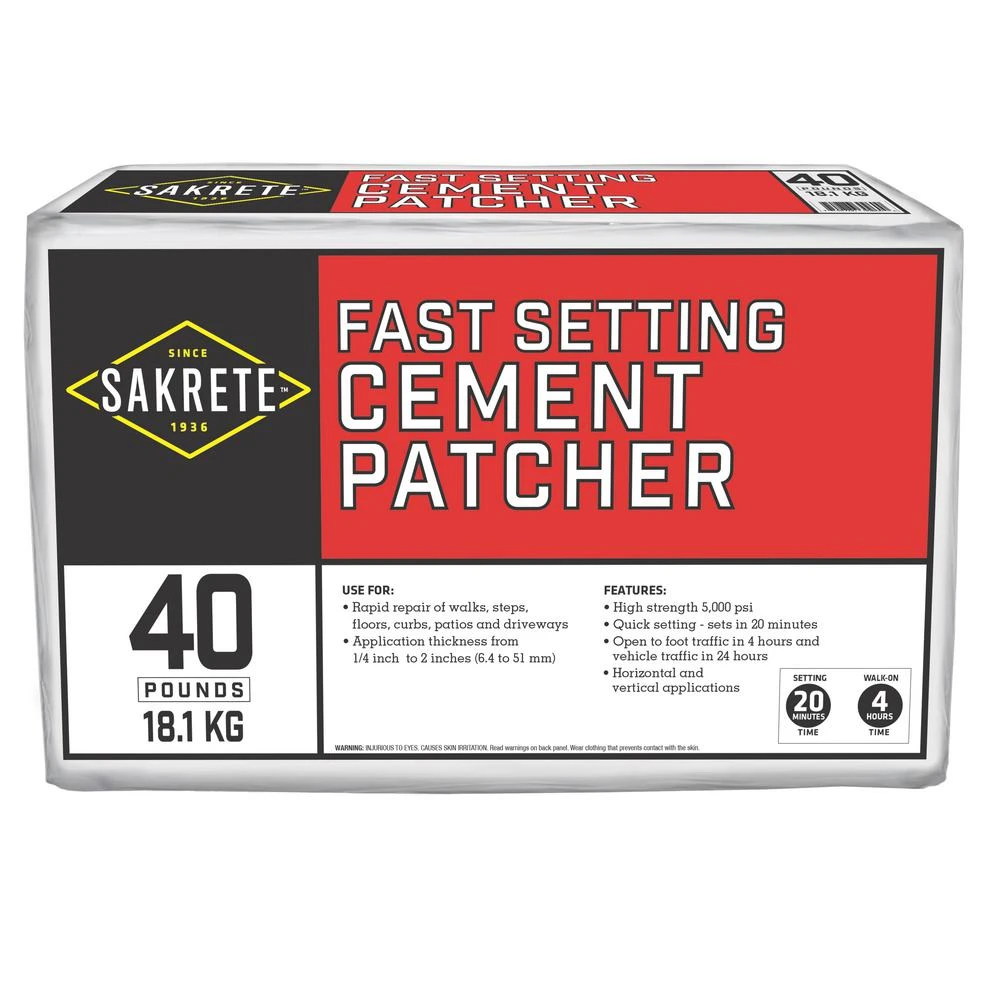 Fast Setting Cement Patcher, 40 Lbs.