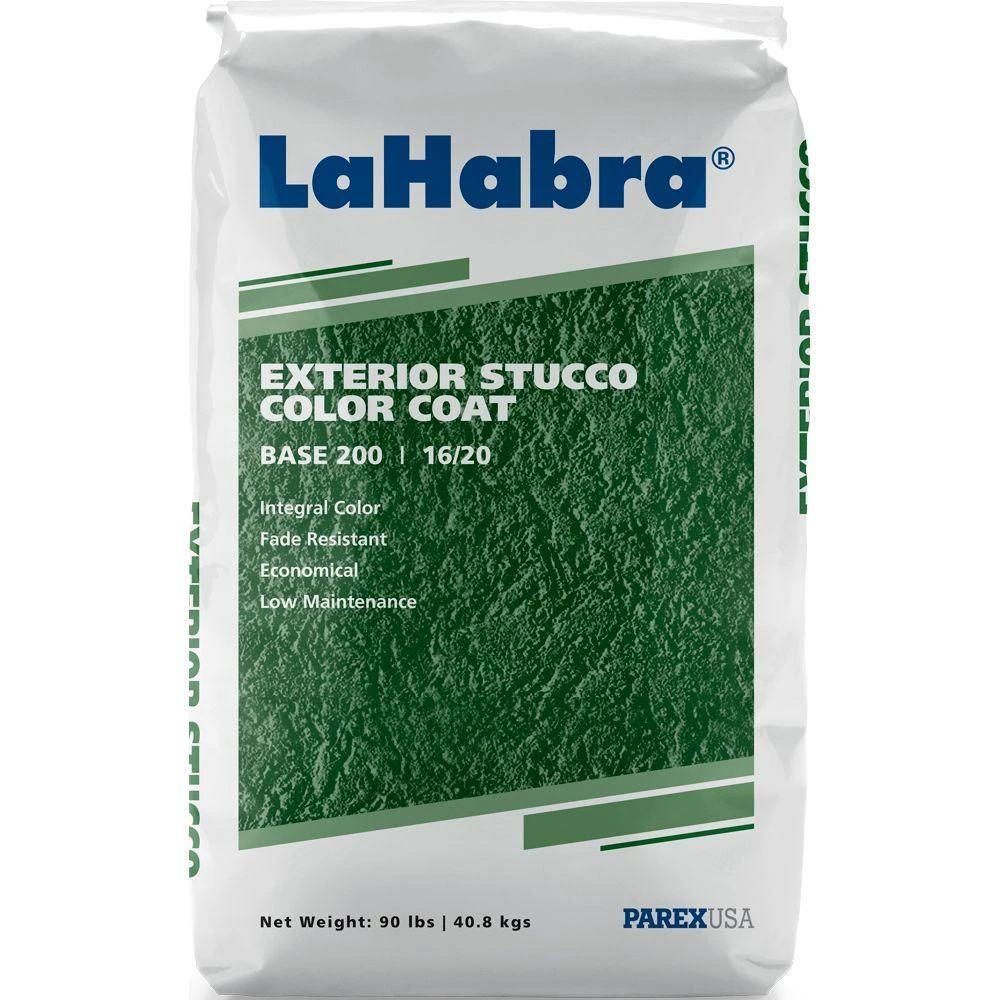 Exterior Stucco Coat, Sand Texture, Gray, 90 Lbs.