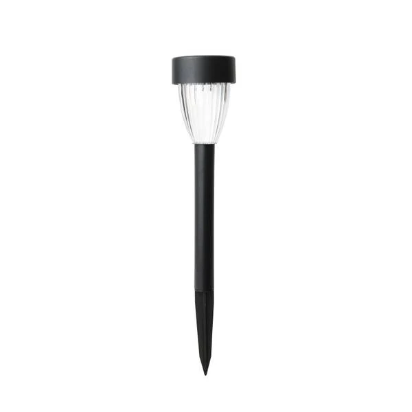 Solar Stake Light, Black Metal/Plastic