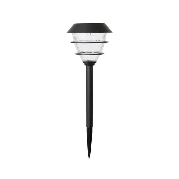 Solar 2-Tier Stake Light, Black Plastic