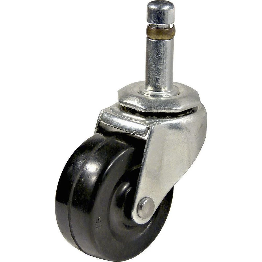 Rubber Wheel Caster, Friction-Grip Stem, 2 In.
