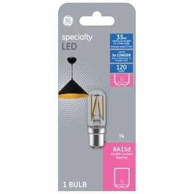 LED Light Bulb, Clear, Filament Design, 3 Watt, 350 Lumens