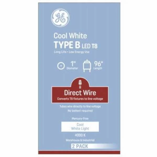 LED Linear Tube Light Bulb, T8, 96 In., 43 Watt, 2-Pk.
