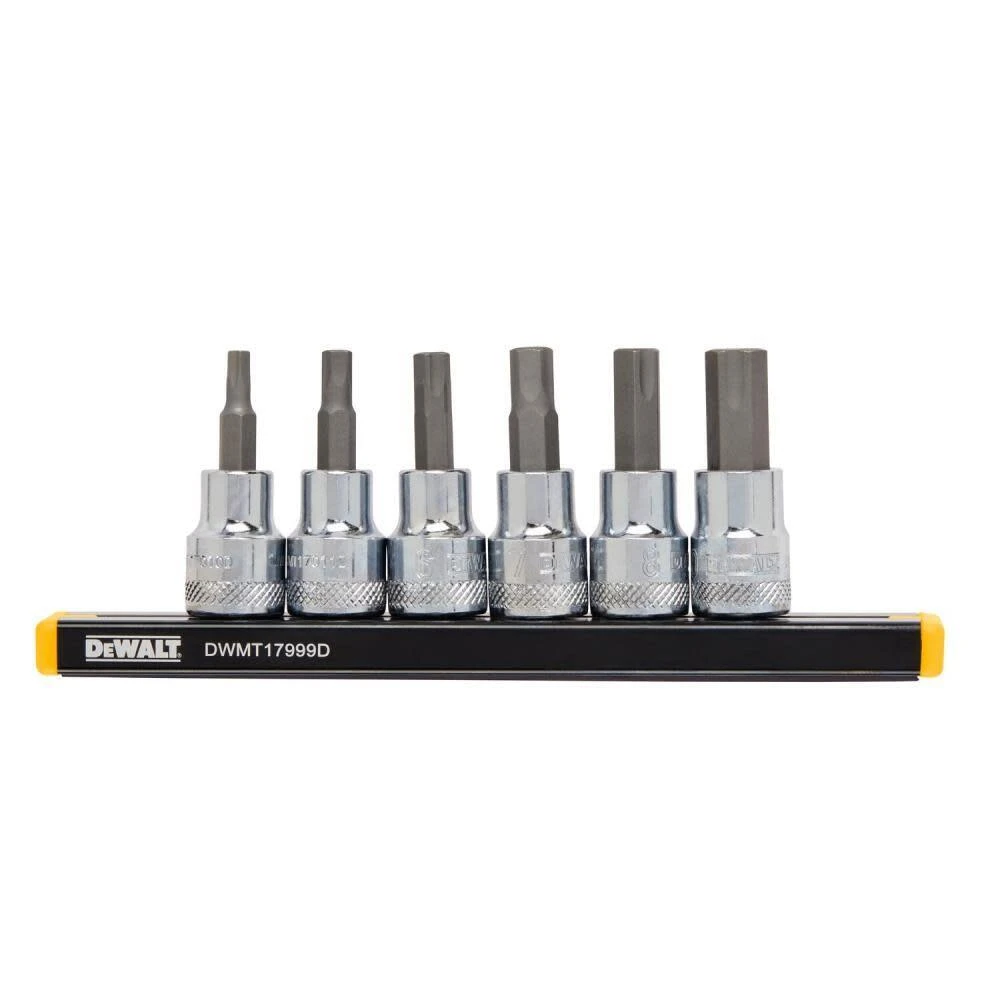 6-Pc. Metric Hex Bit Socket Set, 3/8 In. Drive
